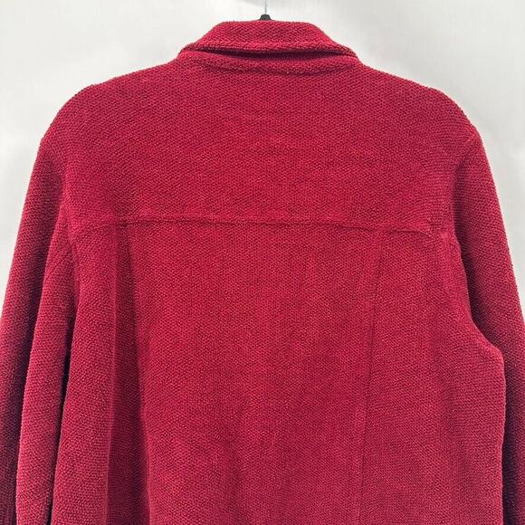 FAHERTY Textured Plush Jacket Womens XL Red Chore Barn Preppy Outdoor Ranch Farm - Picture 7 of 11